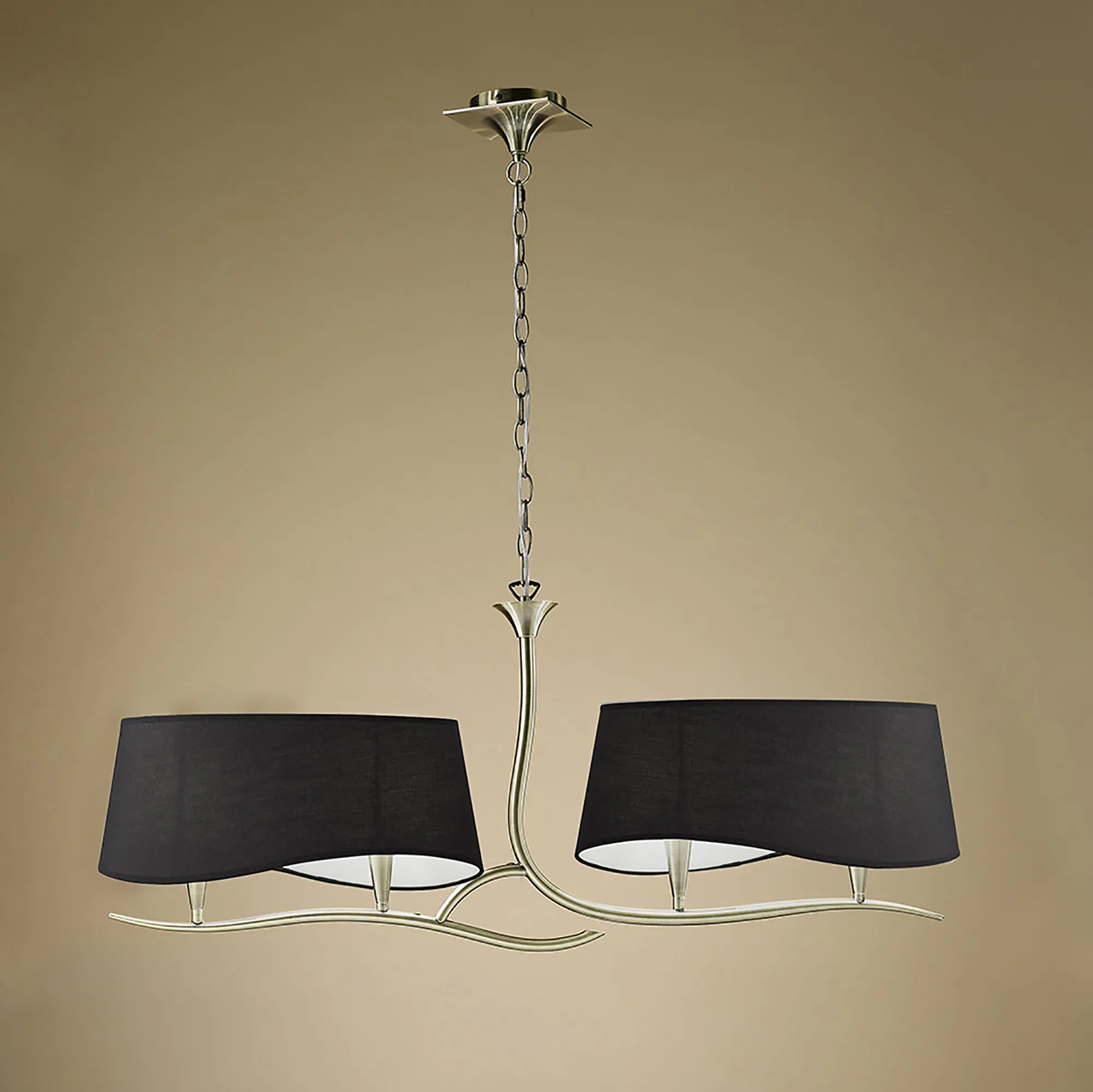 Ninette Antique Brass-Black Ceiling Lights Mantra Multi Arm Fittings Ninette Antique Brass-Black Ceiling Lights Mantra Multi Arm Fittings